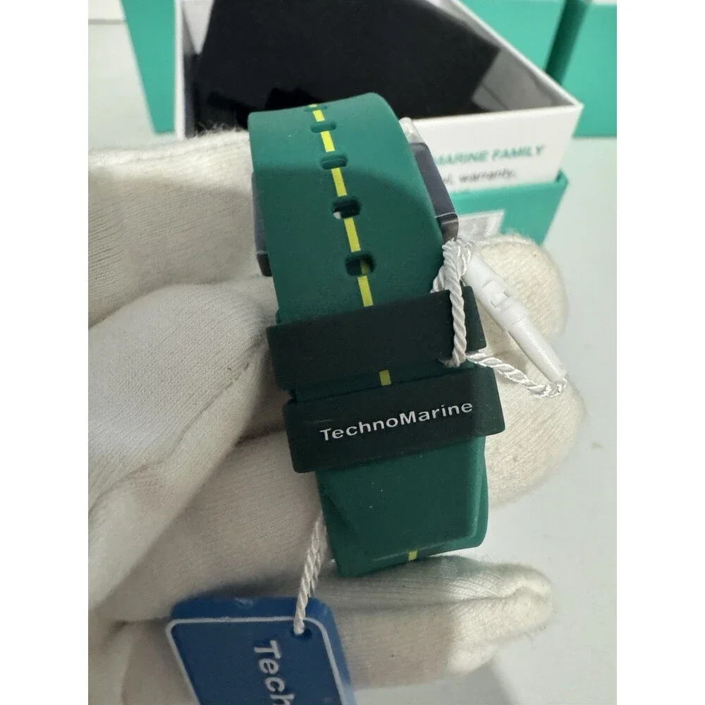 TechnoMarine Racing Legends Quartz Chronograph 43mm Black Dial Green Strap